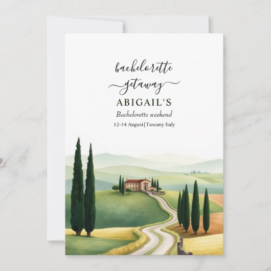 Toscane Italië bestemming vrijgezellenweekend Kaart (Voorkant)