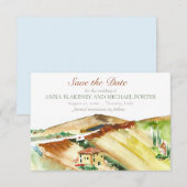 Toscane Italië Bewaar de datum Bestemming Trouwen Save The Date (Voorkant / Achterkant)