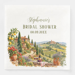 Toscane Italië Citrus Mediterraan Bruidsdouche Servet