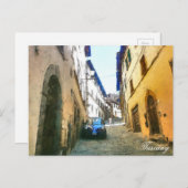 Toscane. Italië. Cortona. Briefkaart (Voorkant / Achterkant)