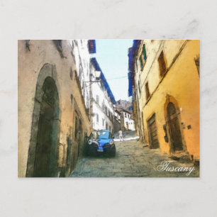 Toscane. Italië. Cortona. Briefkaart
