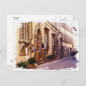 Toscane. Italië. Cortona. Briefkaart (Voorkant / Achterkant)