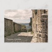 Toscane. Italië. Cortona Briefkaart (Voorkant)