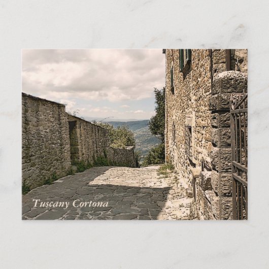 Toscane. Italië. Cortona Briefkaart (Voorkant)