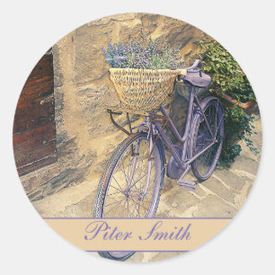 Toscane. Italië. Cortona. Fietsen. Ronde Sticker