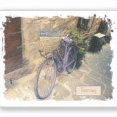 Toscane. Italië. Cortona. Fietsen. Sticker (Voorkant)