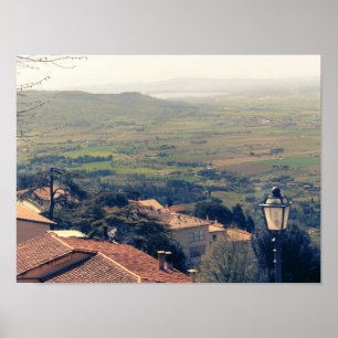 Toscane. Italië. Cortona Poster