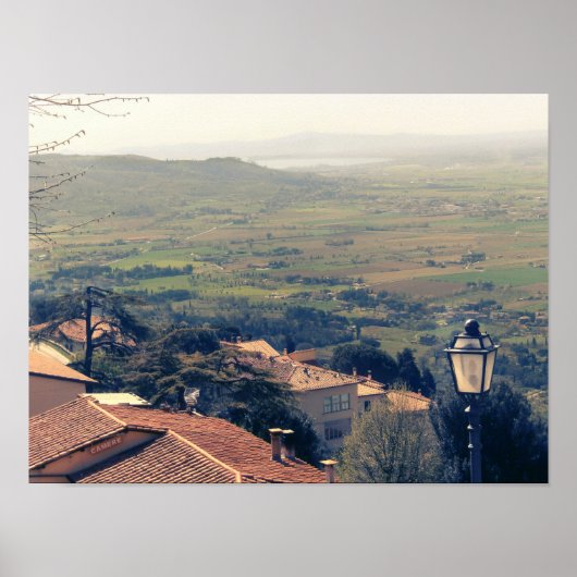 Toscane. Italië. Cortona Poster (Voorkant)