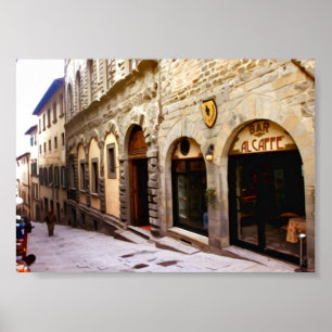 Toscane. Italië. Cortona. Poster