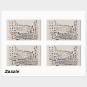 Toscane.Italië. Cortona. Rechthoekige Sticker (Vel)