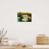 Toscane. Italië. Cortona. Rustige boerderij. Poster (Keuken)