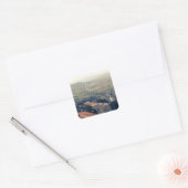 Toscane. Italië. Cortona. Vierkante Sticker (Envelop)