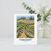 Toscane Italië Exotic Travel kunst Briefkaart (Staand voorkant)