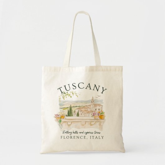 Toscane Italië – Florence Rolling Hills & Tree Tote Bag (Voorkant)