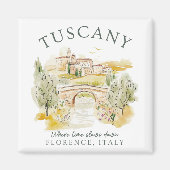 Toscane Italië – Florence Travel Gift Magneet (Voorkant)