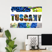Toscane Italië — Foto's van de Italiaanse wijnbouw Poster (Thuiskantoor)