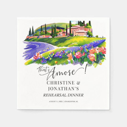 Toscane Italië | Italiaans eten | Oefenavondmaal Servet (Voorkant)