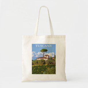 Toscane Italië Italiaans Poster Villa Vintage Tote Bag
