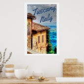 Toscane Italië Italiaans Toscane Villa Reis Poster (Keuken)