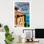 Toscane Italië Italiaans Toscane Villa Reis Poster (Thuiskantoor)