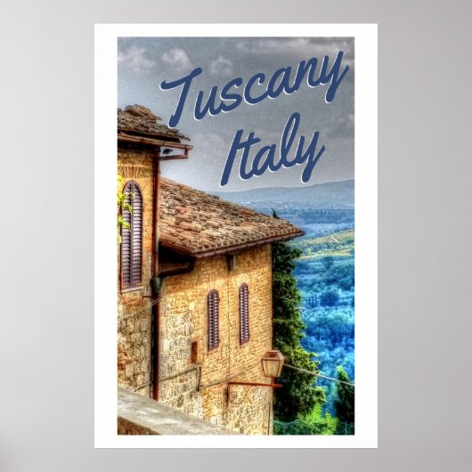 Toscane Italië Italiaans Toscane Villa Reis Poster (Voorkant)