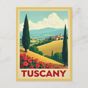  Toscane Italië Italiaans Villa Retro Reizen Briefkaart