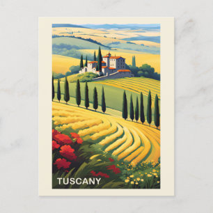 Toscane Italië Italiaans Villa Retro Reizen Briefkaart