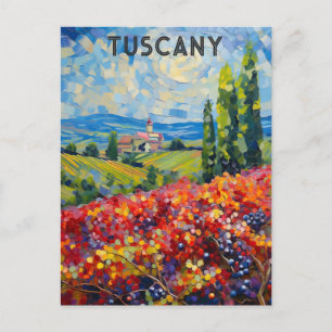 Toscane Italië Italiaanse wijngaard getextureerde Briefkaart