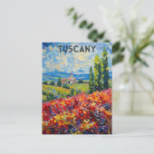 Toscane Italië Italiaanse wijngaard getextureerde  Briefkaart (Staand voorkant)