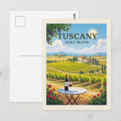  Toscane Italië Italiaanse wijngaard Villa Wine Briefkaart (Voorkant / Achterkant)