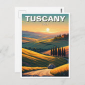 Toscane Italië Landelijke zonsondergang Briefkaart (Voorkant / Achterkant)