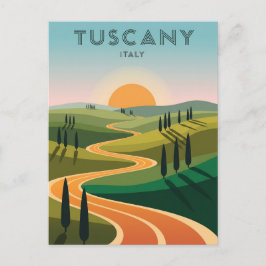 Toscane Italië Landelijke zonsondergang Briefkaart