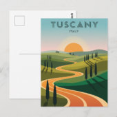 Toscane Italië Landelijke zonsondergang Briefkaart (Voorkant / Achterkant)