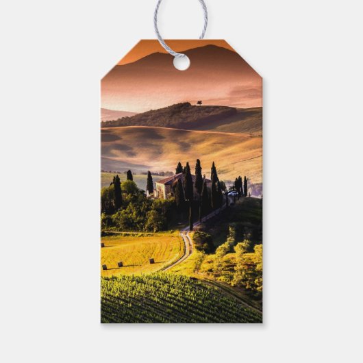 Toscane, Italië - landschapsfoto Cadeaulabel (Voorkant)