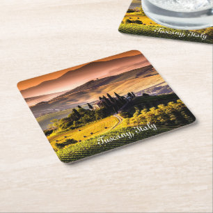 Toscane, Italië - landschapsfoto Kartonnen Onderzetters