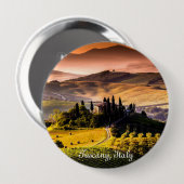Toscane, Italië - landschapsfoto Ronde Button 4,0 Cm (Voorkant /achterkant)