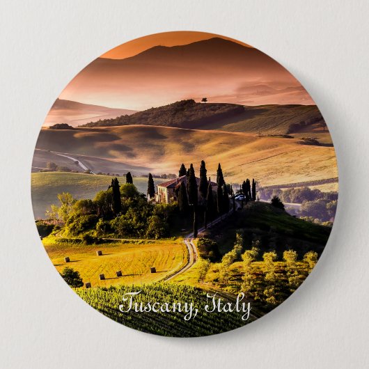 Toscane, Italië - landschapsfoto Ronde Button 4,0 Cm (Voorkant)
