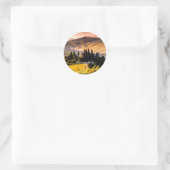 Toscane, Italië - landschapsfoto Ronde Sticker (Tas)