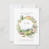 Toscane Italië Monogram Bruiloft Crest (Voorkant)