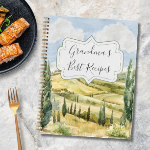 Toscane Italië Natuur Gepersonaliseerd Receptenboe Notitieboek