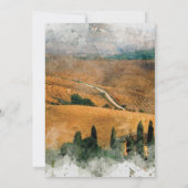 Toscane Italië olijven bruiloft save the date kaar Bedankkaart (Achterkant)