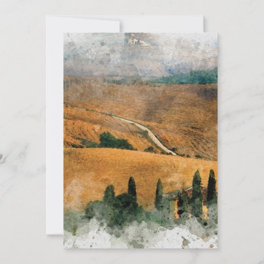 Toscane Italië olijven bruiloft save the date kaar Bedankkaart (Achterkant)