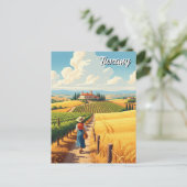 Toscane Italië platteland Briefkaart (Staand voorkant)