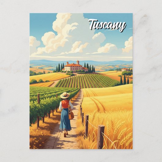 Toscane Italië platteland Briefkaart (Voorkant)