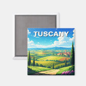Toscane Italië Platteland Magneet (Voorkant / Achterkant)