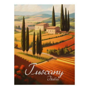 Toscane Italië Platteland Reisposter Perfect Poster