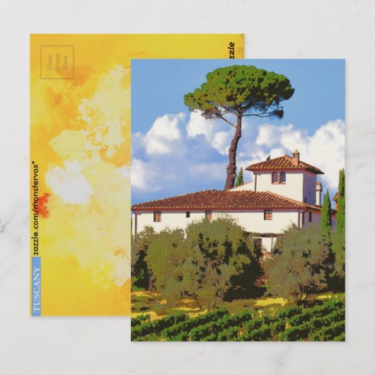 Toscane Italië Poster Briefkaart (Voorkant / Achterkant)