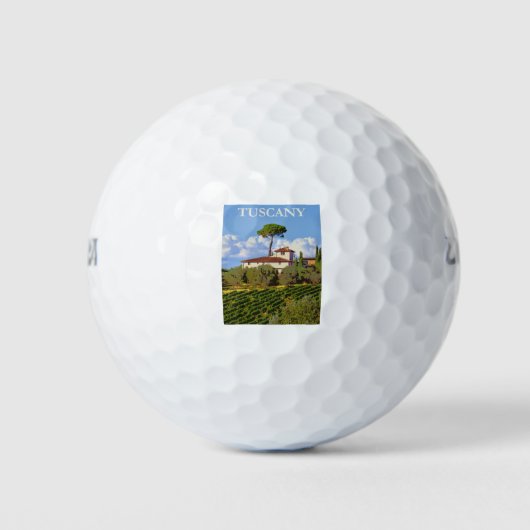 Toscane Italië Poster Golfballen (Voorkant)