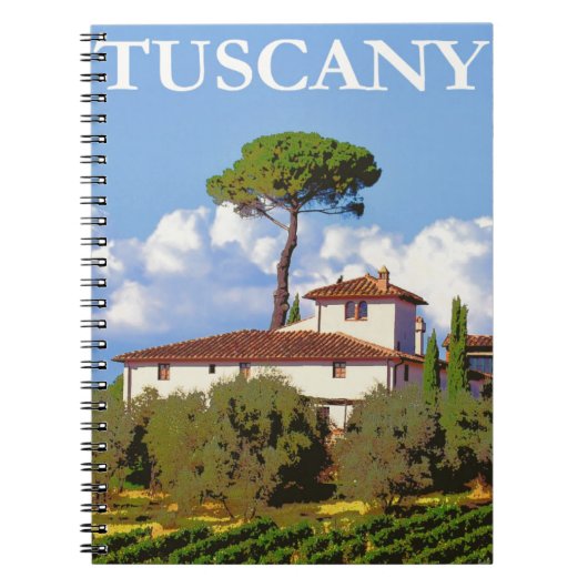 Toscane Italië Poster Notitieboek (Voorkant)