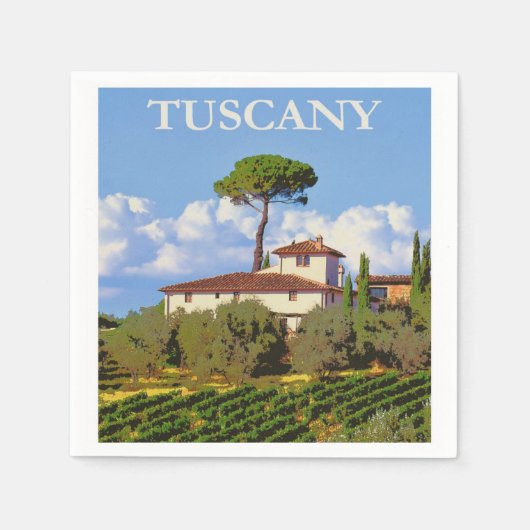 Toscane Italië Poster Papier servet (Voorkant)